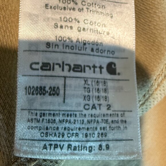 Carhartt Women’s Flame Resistant Force Cotton Long Sleeve Crewneck Shirt Size XL - Picture 10 of 12
